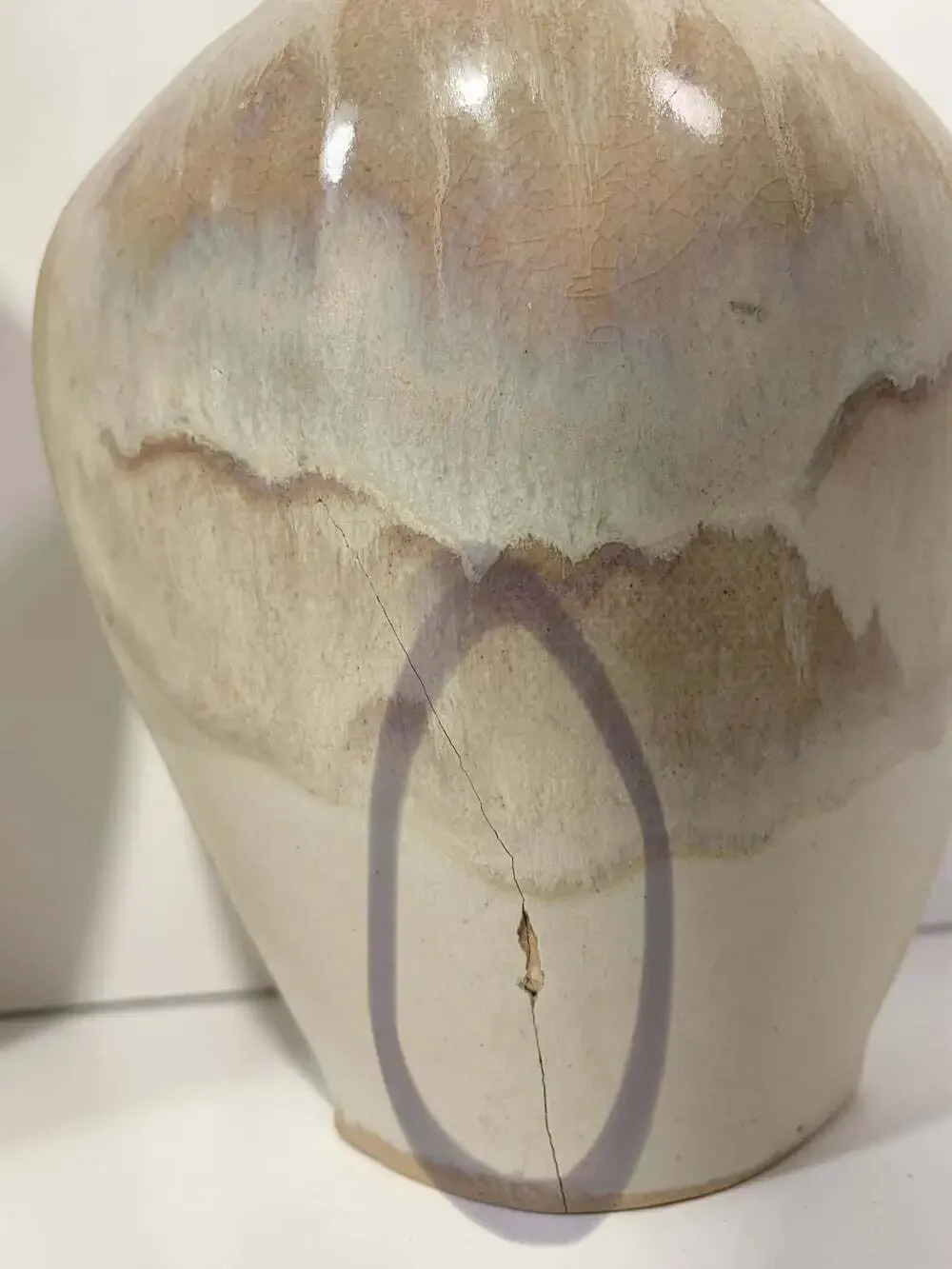 William Hoffman Studio Art Drip Glaze Pottery Vase